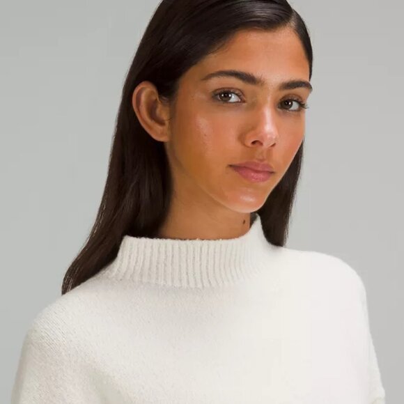 Lululemon - Merino Wool-Blend Ribbed Turtleneck Sweater (Bone) - Picture 3 of 8